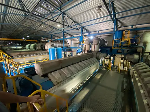 The engine hall from above