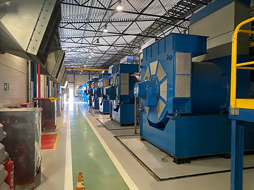 Inside the engine hall